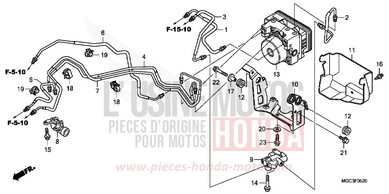 MODULATEUR ABS de CB1100 ABS CANDY GLORY RED-U (R101) 2013